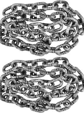 2 Pack 6ft Plastic Halloween Chains - Spooky Party Decor & Cosplay Props
